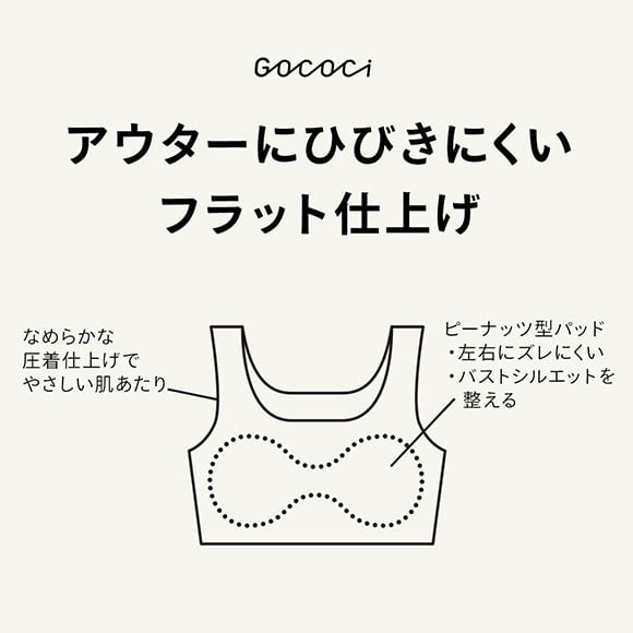 ワコール ゴコチ Disney シームレス ノンワイヤーブラ プリント CGG537 SML ミッキー ミニー スティッチ マリー ブラジャー Wacoal GOCOCi