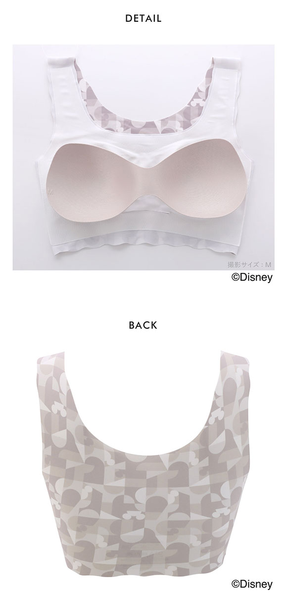ワコール ゴコチ Disney シームレス ノンワイヤーブラ プリント CGG537 SML ミッキー ミニー スティッチ マリー ブラジャー Wacoal GOCOCi