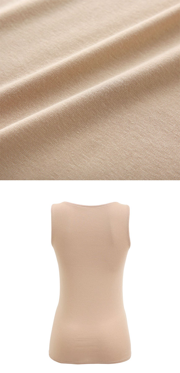 ワコール WACOALコットン ふんわりあったかタイプ Uネック ノースリーブ ML インナー 保温 Wacoal