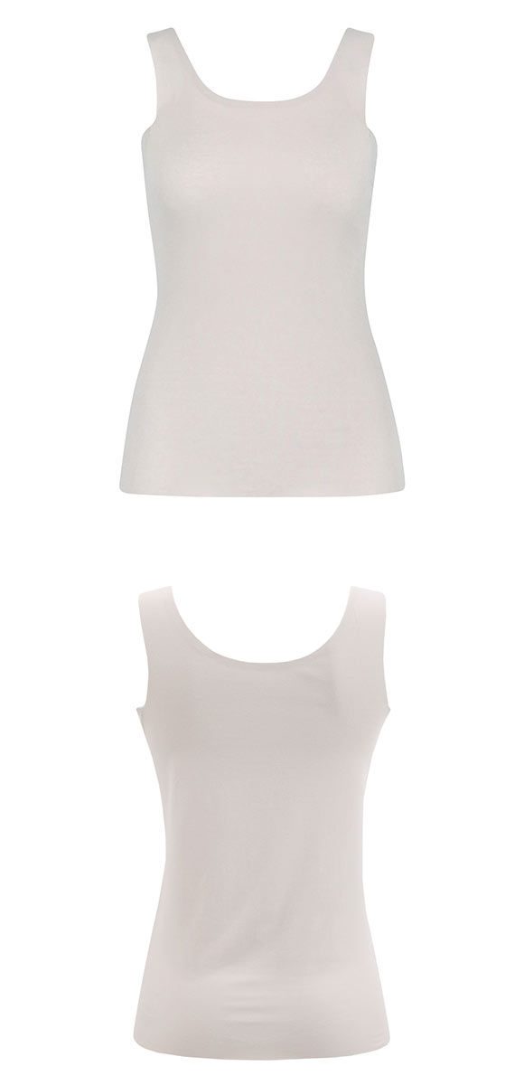 ワコール WACOALコットン フリーカッティングタイプ オーガニックコットン 超長綿 汗取りパッド付き タンクトップ LL Wacoal