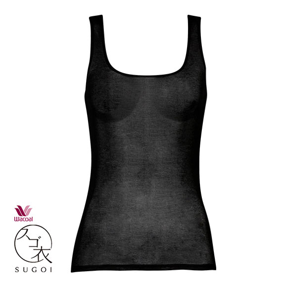 ワコール Wacoal スゴ衣 薄い、軽い、涼しい ノースリーブ タンクトップ インナー 薄手 吸汗速乾 LL