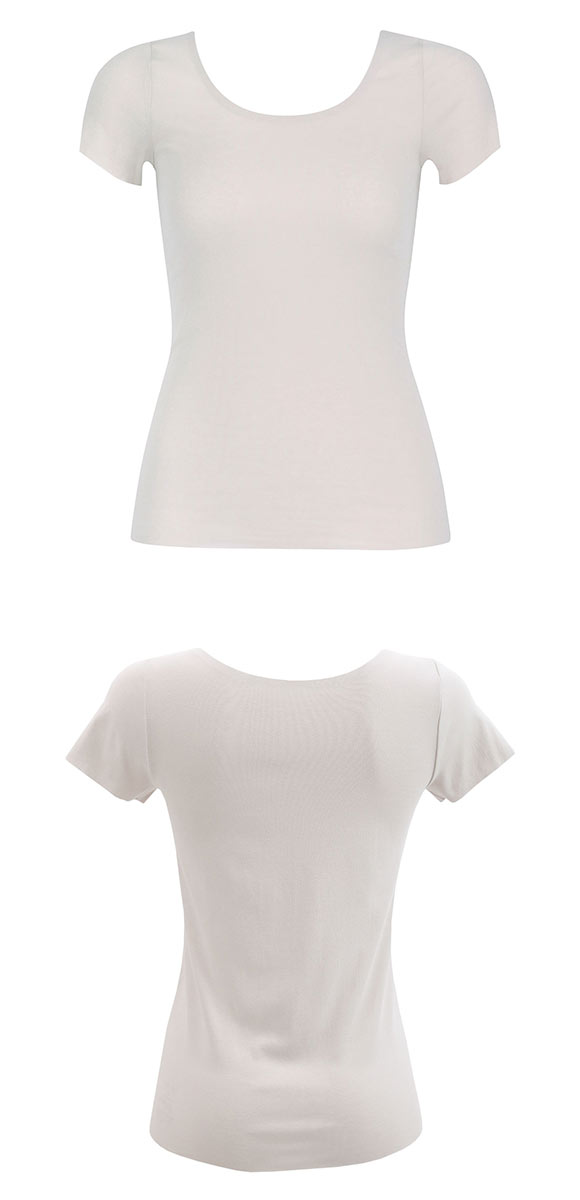 ワコール WACOALコットン フリーカッティングタイプ オーガニックコットン 超長綿 2分袖 半袖 LL Wacoalインナー ニットトップ