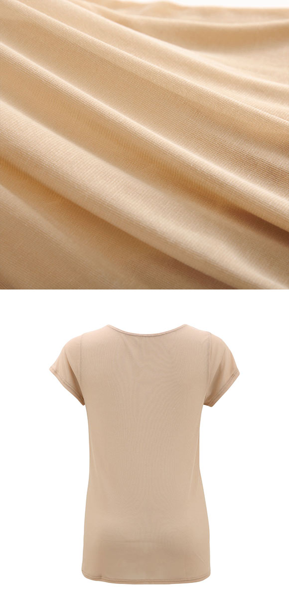 ワコール Wacoal スゴ衣 薄い、軽い、涼しい 2分袖 トップス インナー 薄手 吸汗速乾 LL