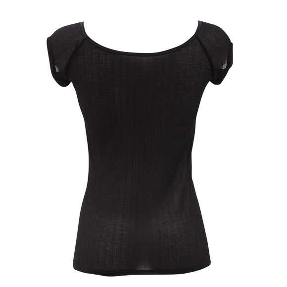 ワコール Wacoal スゴ衣 快適プラス 薄い、軽い、涼しい リブ フレンチ袖 インナー 脇汗 薄手 吸汗速乾 ML レディース