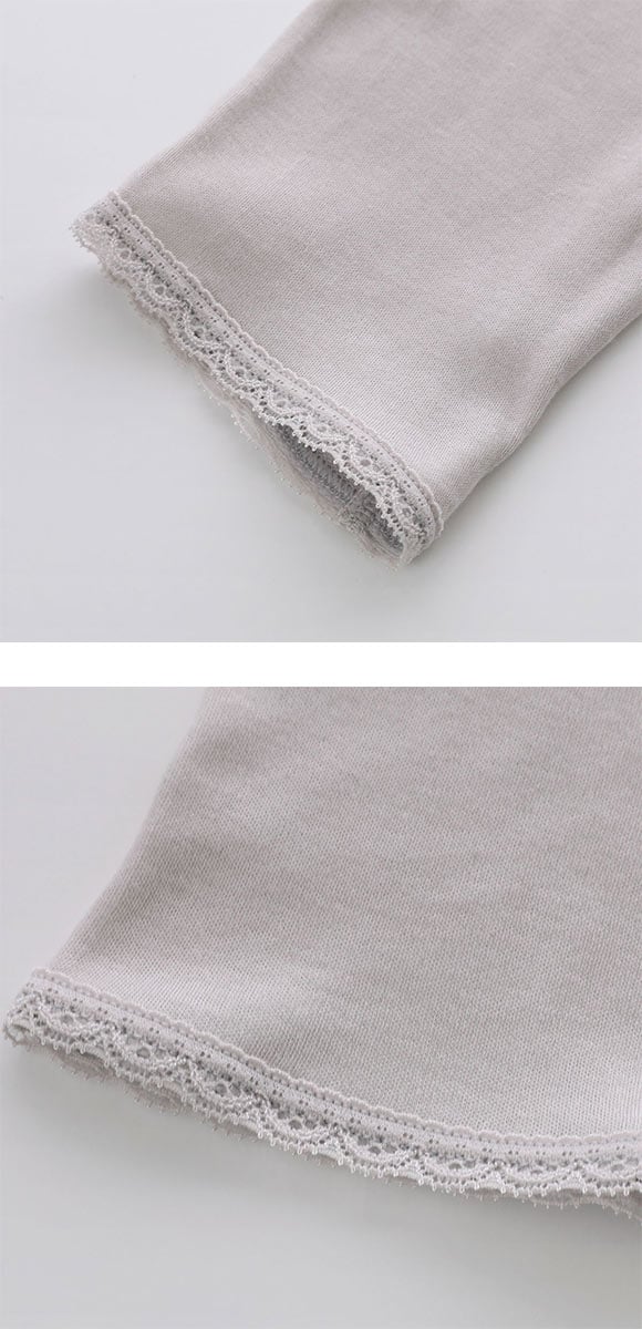 ワコール WACOALコットン オーガニックコットン100％ あったか ゆったりタイプ 冬用 長袖 8分袖 Uネック インナー ML 保温 Wacoal