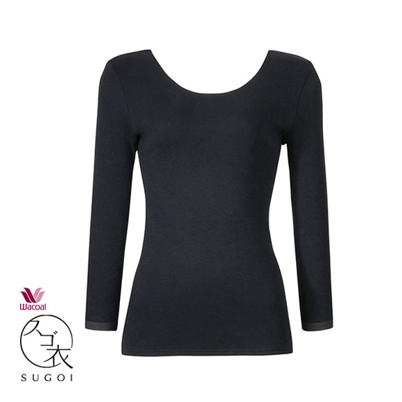 ワコール Wacoal スゴ衣 綿100％ 極暖 インナー 八分袖 肌側起毛 保温