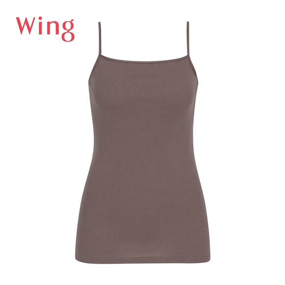 ワコール ウイング 綿の贅沢オーガニック リブタイプ キャミソール ブラの凹凸が目立ちにくい インナー M L LL Wacoal Wing