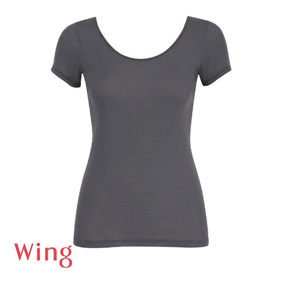 ワコール Wacoal ウイング Wing 綿の贅沢 オーガニック 2分 半袖 M L LL 吸汗速乾 抗菌防臭
