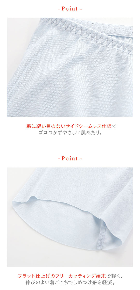 ワコール Wacoal ウイング Wing 綿の贅沢オーガニック フラット 3分丈ボトム M L LL 吸汗速乾 抗菌防臭 シームレス ひびきにくい