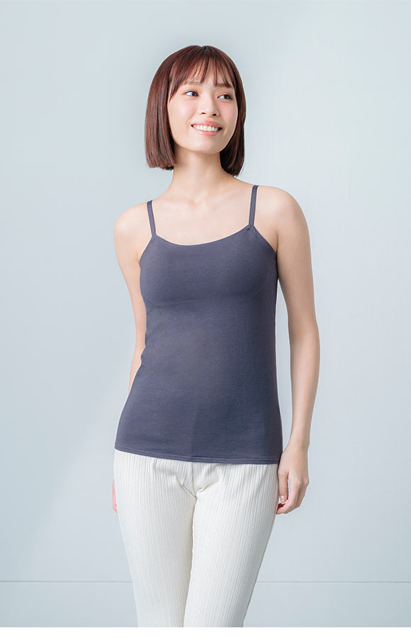 ワコール ウイング シンクロブラトップ 綿混タイプ キャミソール カップ付きインナー レディース Wacoal Wing