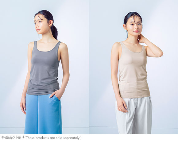 ワコール Wacoal ウイング Wing ラクしてきれい シンクロブラトップ 吸汗速乾タイプ ML2L タンクトップ カップ付きインナー レディース