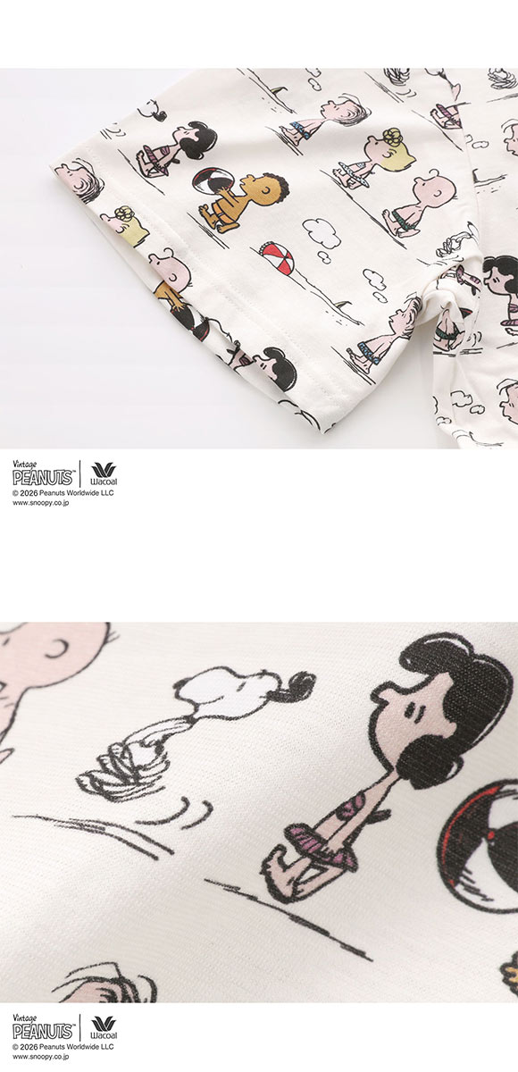 ワコール 睡眠科学 PEANUTS シャツパジャマ 半袖 FDT167 | SHIROHATO(白鳩)