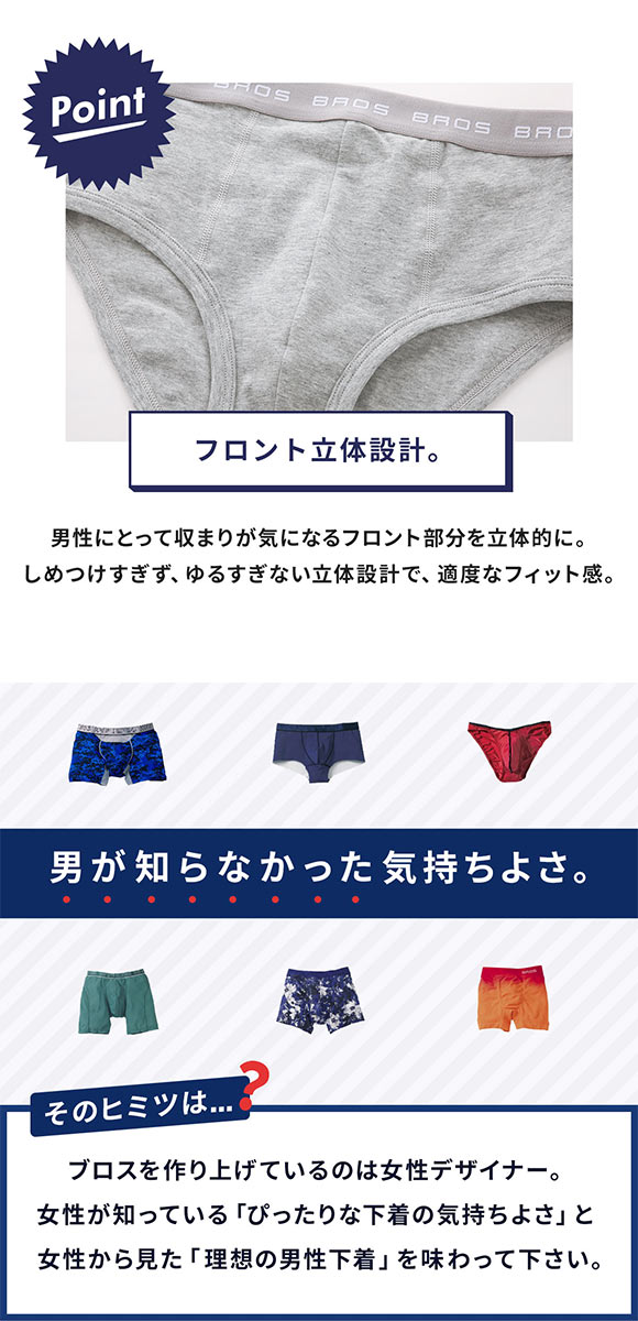 ブロス バイ ワコールメン ブリーフ 綿混 前閉じ ウエストゆったり 立体フロント LL BROS by WACOAL MEN