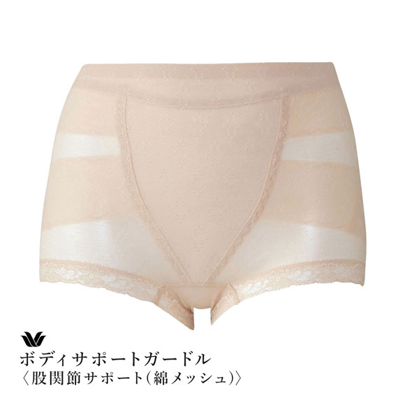 ワコール ボディサポートガードル 綿メッシュ ガードル ショート丈 お腹すっきり 股関節サポート 通気性抜群 GRA160 Wacoal