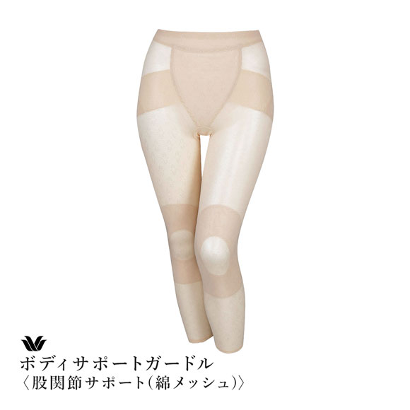 ワコール ボディサポートガードル 綿メッシュ ガードル 足首丈 お腹すっきり 股関節サポート 大きいサイズ GRA660 Wacoal