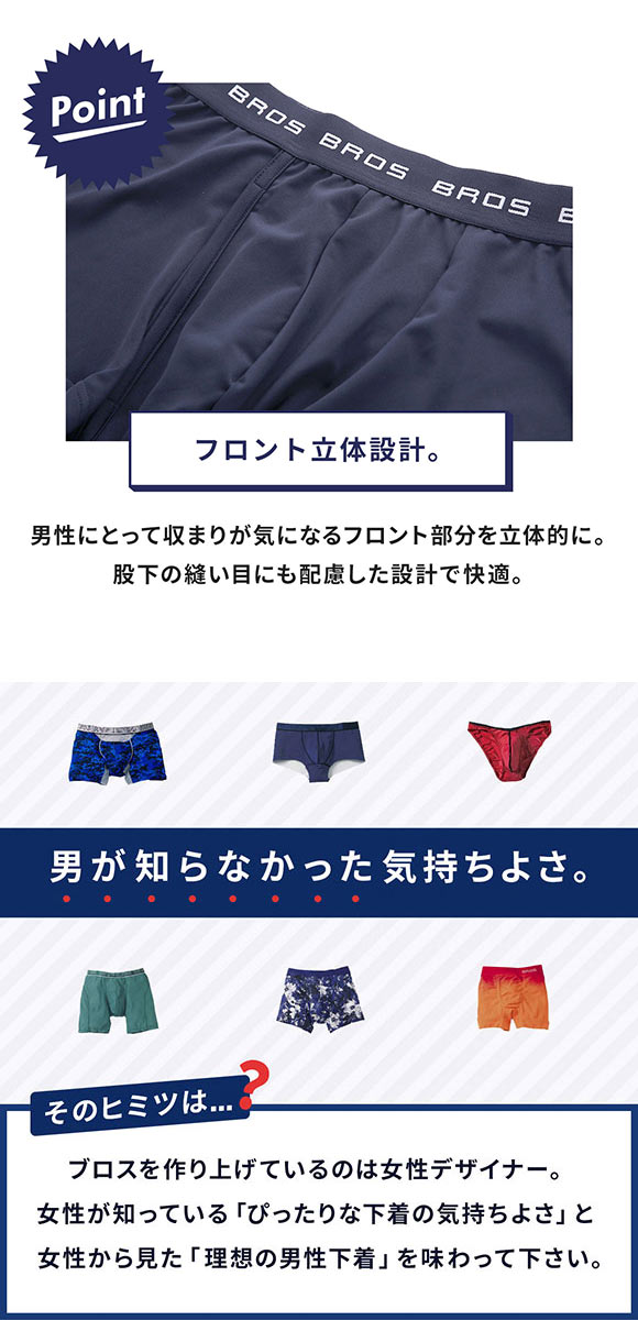 ブロス バイ ワコールメン BROS by WACOAL MEN フロント快適設計 ボクサーパンツ LL 前開き 環境配慮素材 吸汗速乾