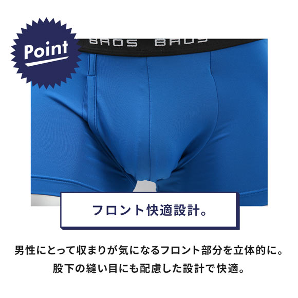 ブロス バイ ワコールメン 定番 ボクサーパンツ 立体フロントで快適キープ SML 前開き 吸汗速乾 BROS by WACOAL MEN