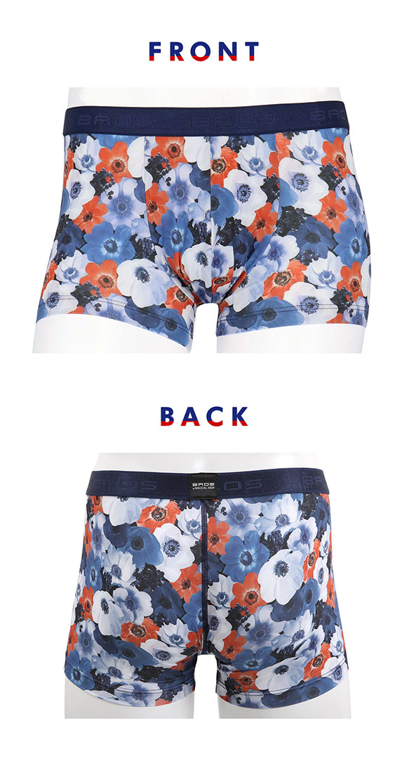 ブロス バイ ワコールメン ハナコトバパンツ 花柄 ボクサーパンツ LL GT3221 メンズ 前閉じ ノーマル丈 BROS by WACOAL MEN