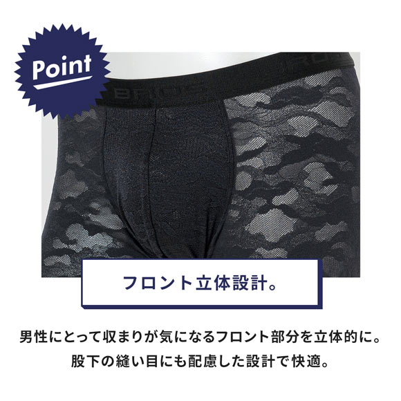 ブロス バイ ワコールメン BROS by WACOAL MEN レースボクサー ボクサーパンツ GT3340 LL メンズ 前とじ ノーマル丈