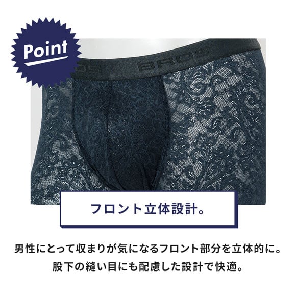 ブロス バイ ワコールメン BROS by WACOAL MEN レースボクサー ボクサーパンツ GT3340 SML メンズ 前とじ ノーマル丈