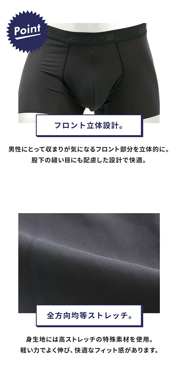 ブロス バイ ワコールメン BROS by WACOAL MEN 動きにフィット！キモチイイパンツ ボクサーパンツ SML 前閉じ 吸汗速乾