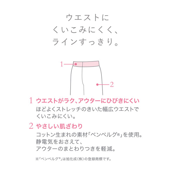 ワコール Wacoal キュロットペチコート 65丈 80丈 LL ウエストにくいこみにくく、ラインすっきり 天然由来素材使用