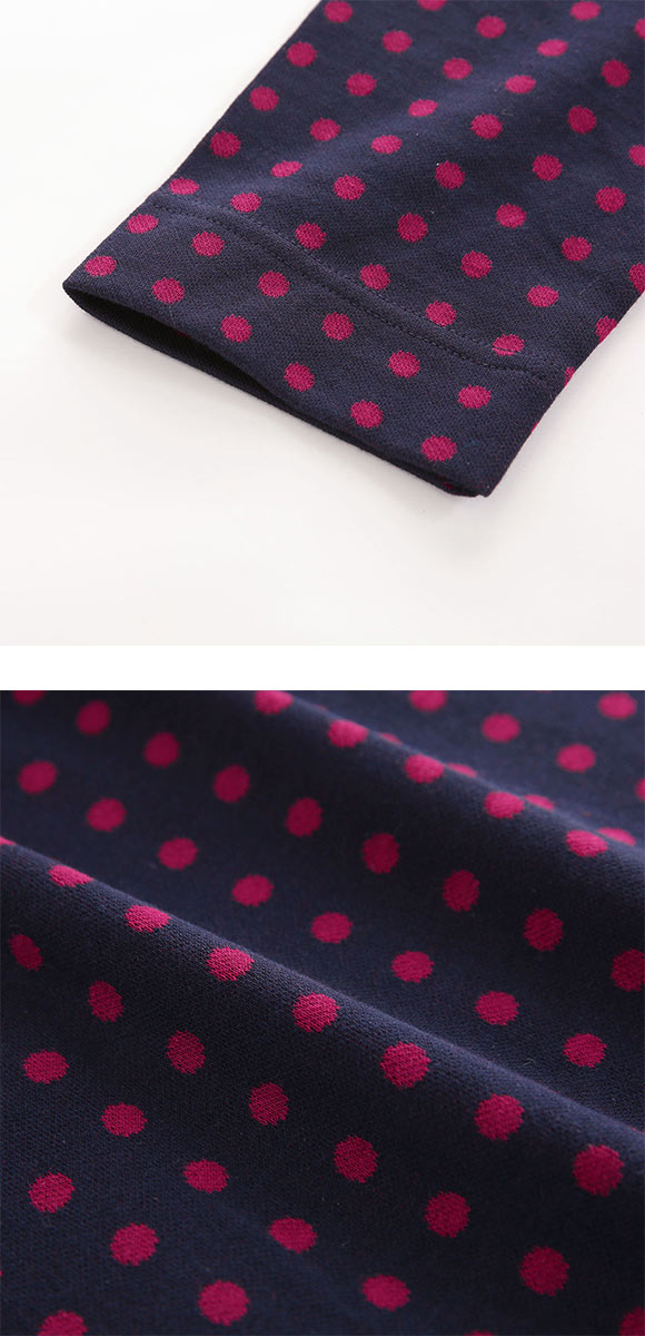 ワコール マタノアツコ ルームウェア 長袖パジャマ　上下セット 綿100％ ドット Wacoal ATSUKO MATANO