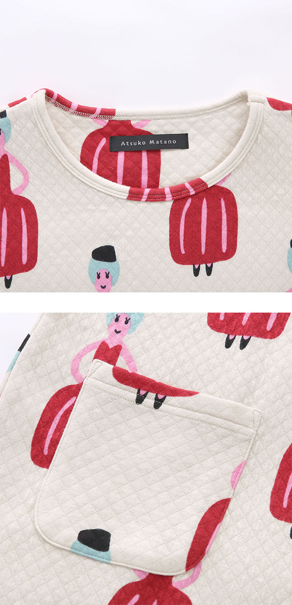 ワコール マタノアツコ ルームウェア 長袖パジャマ 上下セット あたたかい キルトニット Wacoal ATSUKO MATANO