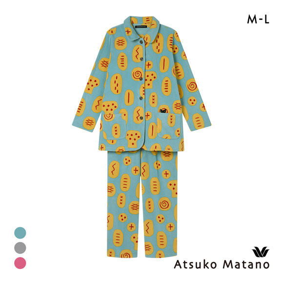 ワコール マタノアツコ フリース 長袖 パジャマ 上下セット ルーム