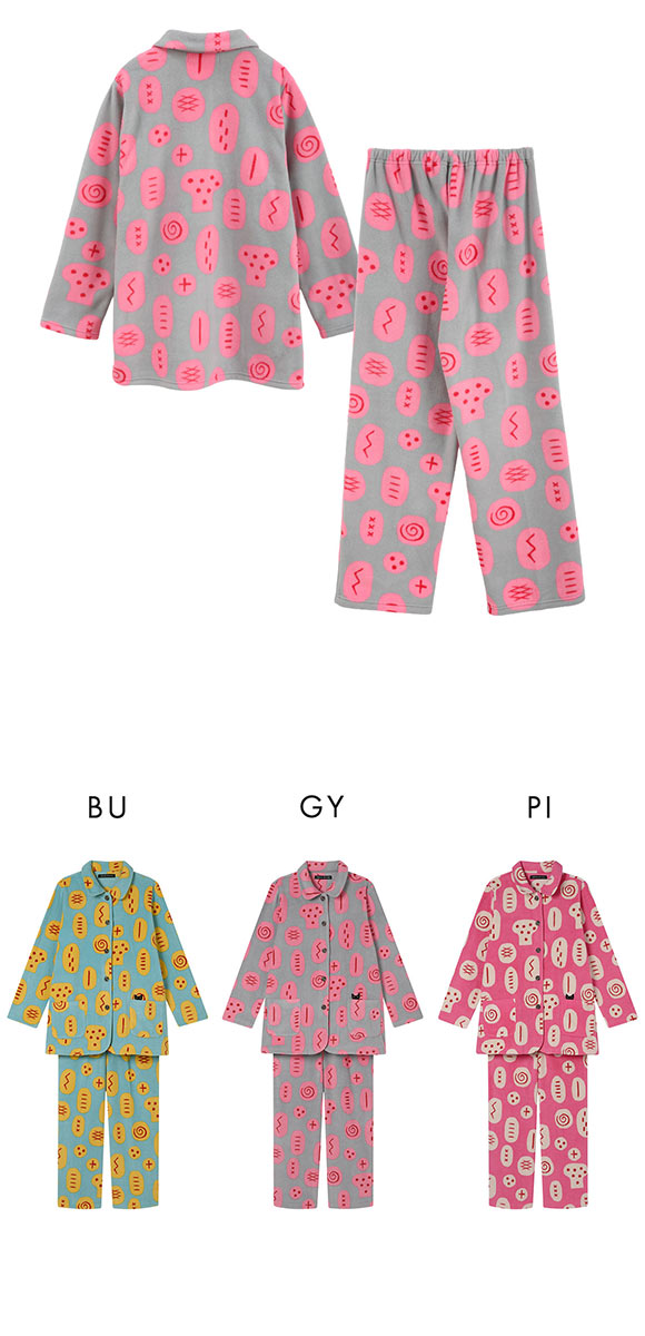 ワコール マタノアツコ フリース 長袖 パジャマ 上下セット ルーム