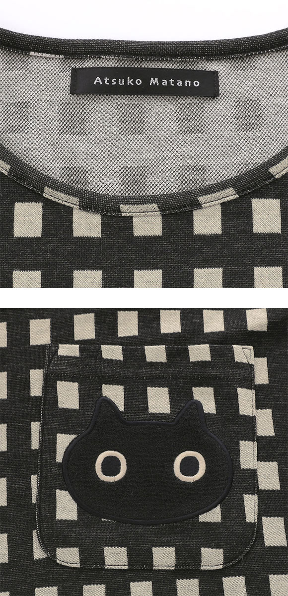 新品　マタノアツコ MEME 猫ネグリジェ・ルームウェアM 黒猫　旅行 新品 マタノアツコ MEME 猫ネグリジェ・ルームウェアM 黒猫 旅行