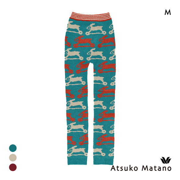 ワコール マタノアツコ もこもこ 毛パン 10分丈 とびうさぎ ボトムス レギンス あったか Wacoal ATSUKO MATANO