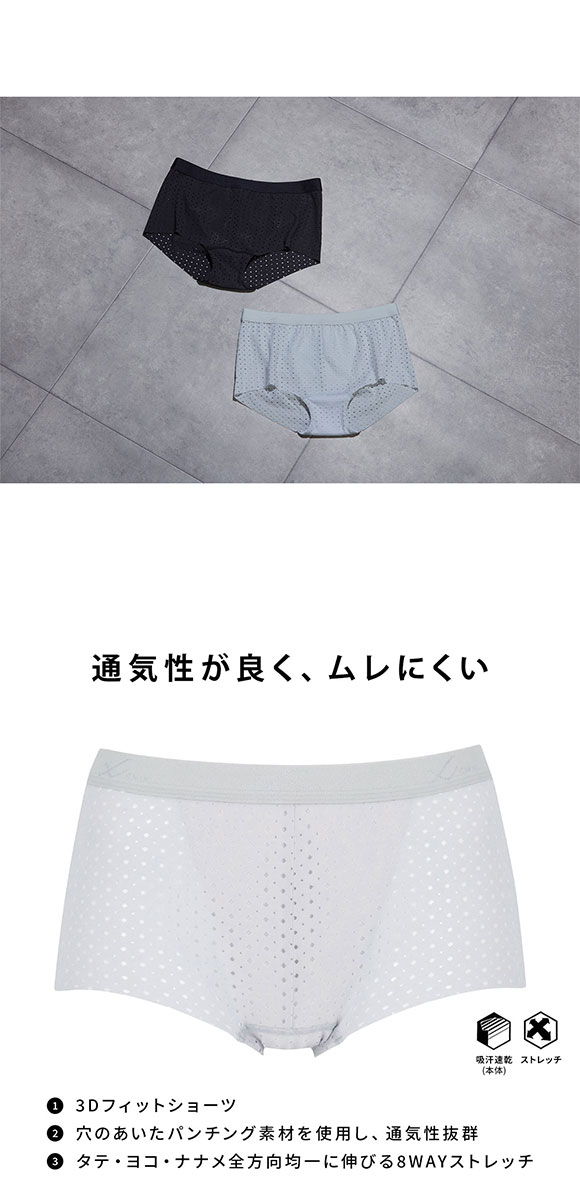 ワコール CW-X シーダブリューエックス 3Dフィット パンチング スポーツショーツ メッシュ ノーマル S･M･L･LL HSY130 Wacoal Womens