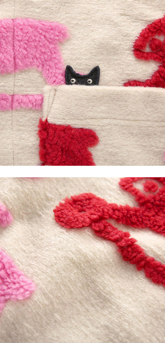 ワコール マタノアツコ ルームウェア ローブ ボアジャガード 羽織り うさぎ Wacoal ATSUKO MATANO