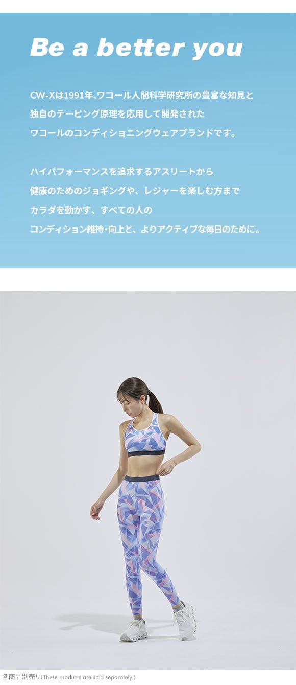 ワコール Wacoal シーダブリューエックス CW-X Support Type MEDIUM スポーツブラ ブラジャー ハーフトップ ノンワイヤー HTY020