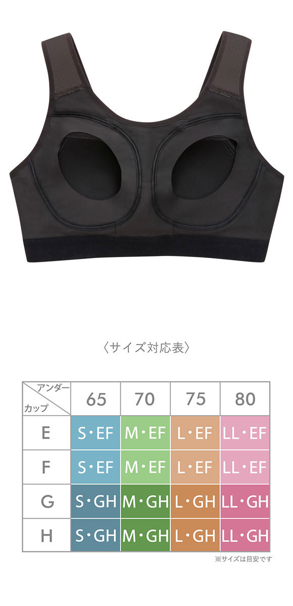 ワコール Wacoal シーダブリューエックス CW-X Womens HTY158 スポーツブラ Support Type HIGH ハイサポート EFGH 360°フィット