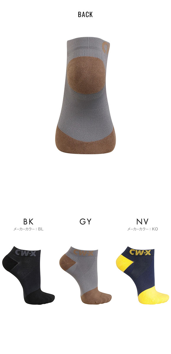 ワコール Wacoal シーダブリューエックス CW-X 男女兼用 ショートソックス 靴下