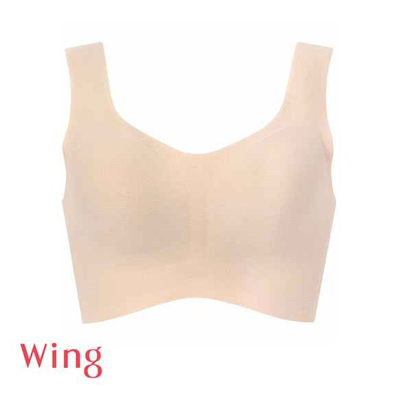 ワコール Wacoal ウイング Wing 綿の贅沢 ハーフトップ ノンワイヤーブラジャー S-3L ワイヤレスブラ 耐静電気 吸放湿
