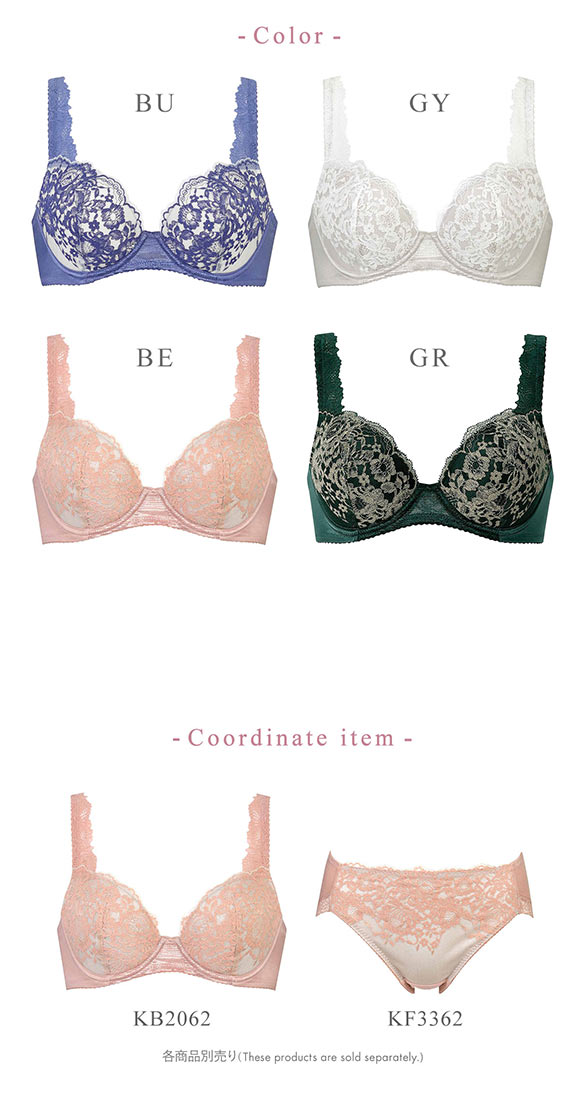 ワコール Wacoal ウイング Wing KB2062 ナチュラルアップブラ ブラジャー EF 大きいサイズ