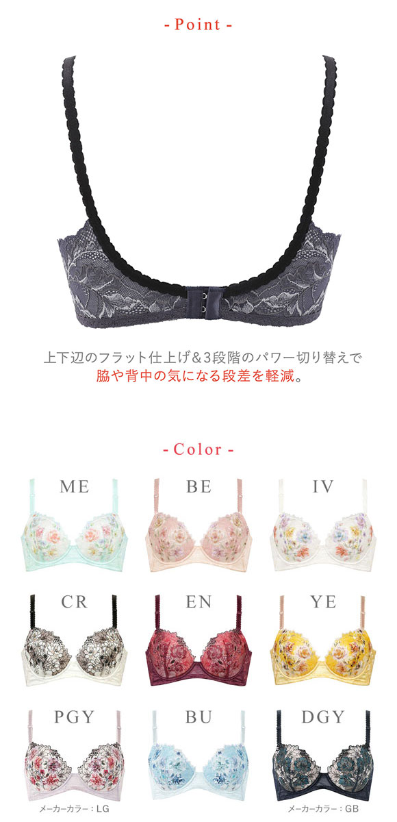 ワコール Wacoal ウイング Wing KB2721 後ろ姿きれいブラ CD 3/4カップ ブラジャー 脇高 24SS 単品