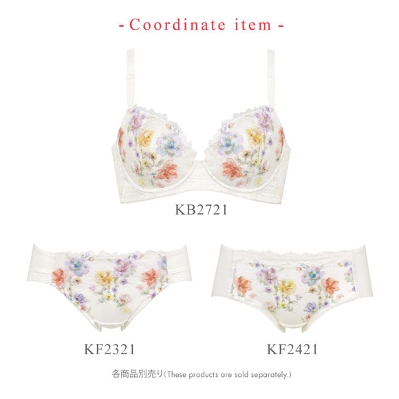 ワコール Wacoal ウイング Wing KB2721 後ろ姿きれいブラ EF 3/4カップ ブラジャー 脇高 24SS 単品