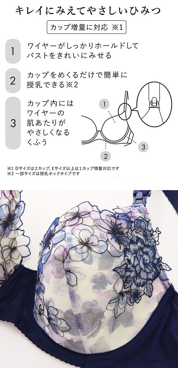 ワコール マタニティ キレイにみえてやさしいブラ 産前・産後兼用 授乳ホック付きタイプ I Wacoal MATERNITY 大きいサイズ