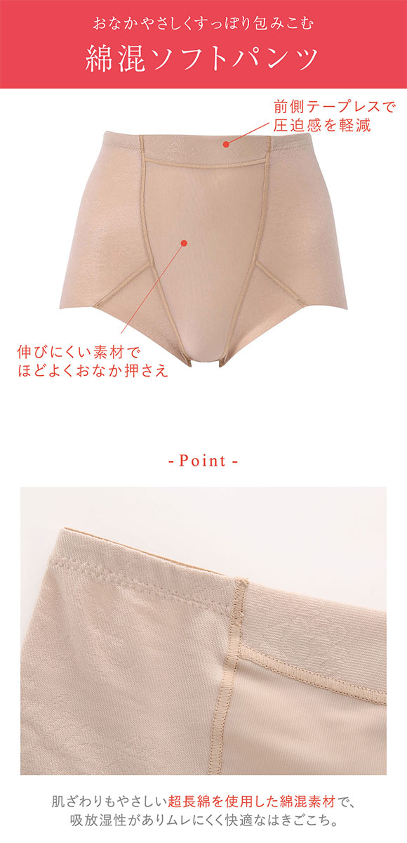 ワコール ウイング 綿混ソフトパンツ ガードル ショート やさしい着用感 Wacoal Wing