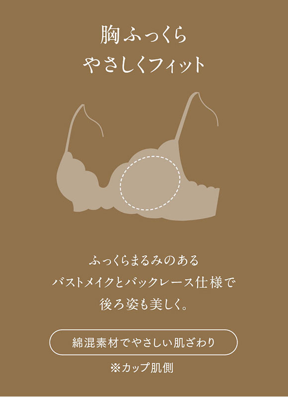 ウイング Wing レシアージュ Lesiage 24SS 2910シリーズ ブラジャー 胸ふっくらやさしくフィット BC まる胸 単品