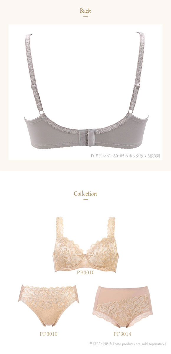 ウイング Wing レシアージュ Lesiage 3010シリーズ PB3010 4/5カップブラジャー DEF 自然なまるみ 定番 ChouChou de Lesi 単品