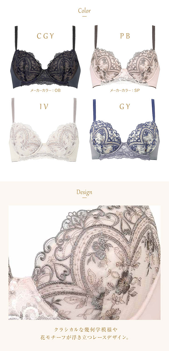 ウイング レシアージュ ブラジャー 3/4カップ G 大きいサイズ サイドすっきり Wing Lesiage 6000G