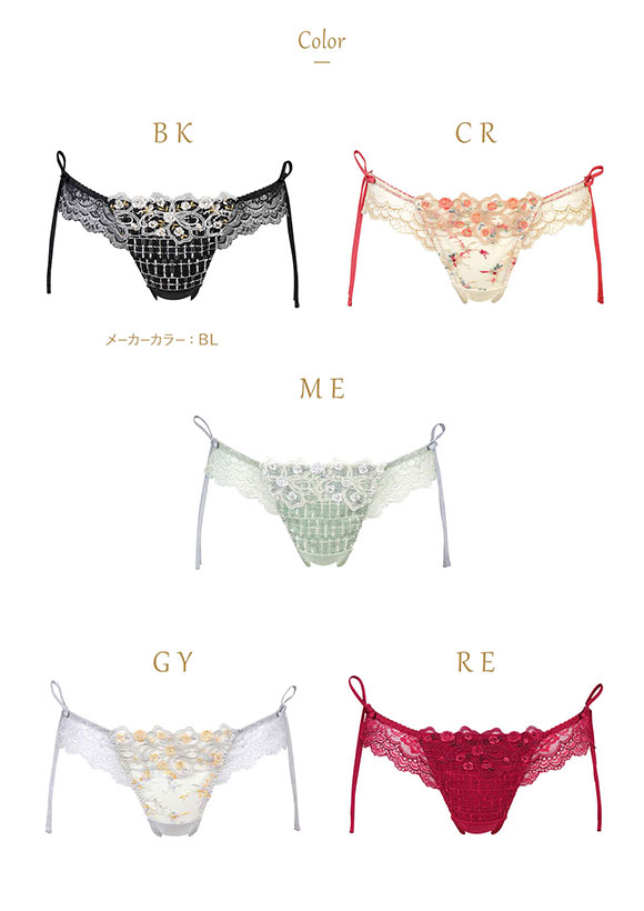 ウイング Wing レシアージュ Lesiage 24AW 2960シリーズ ショーツ M Tバック ソング サイドリボン PF2962 単品