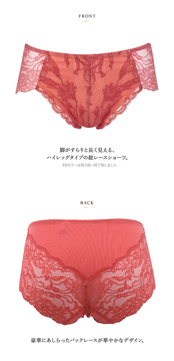 ワコール Wacoal ラゼ LASEE 16G BFA416 アドマイヤーブラ 総レースショーツ LL ハーフ・ハイレッグ 単品