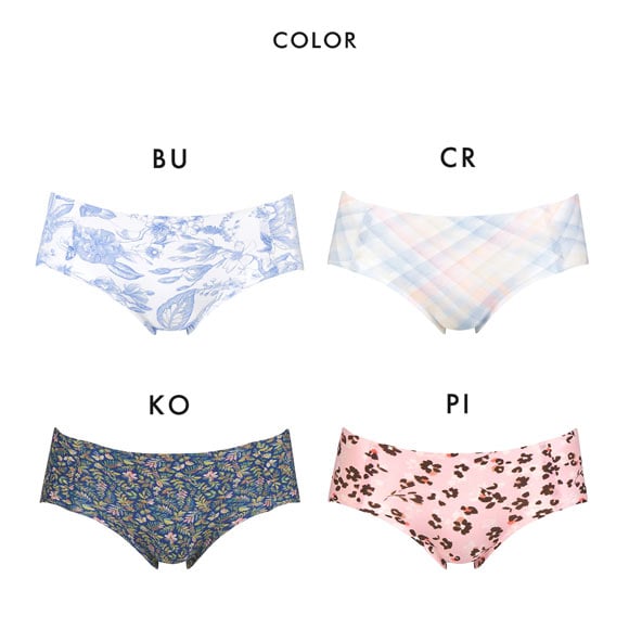 ワコール Wacoal ゴコチ GOCOCi CGG534 PGG335 プリント ノーマル ショーツ ハイカット ヘム 無縫製 ML 単品