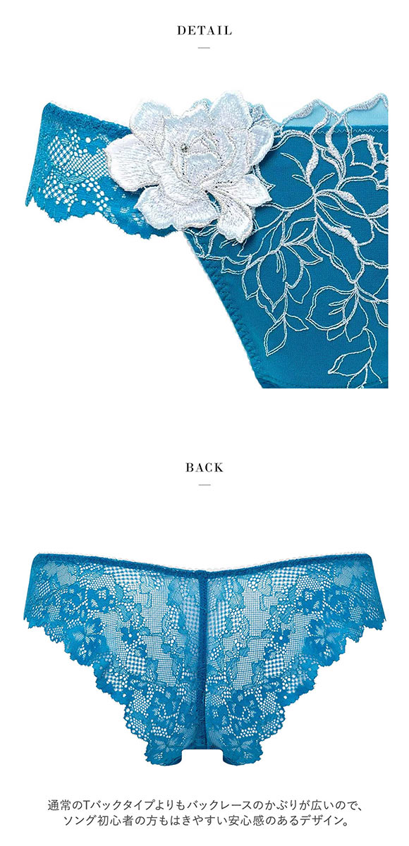 ワコール サルート 17グループ 17G Tバックショーツ M ブラジリアン バックレース Wacoal Salute PTJ217 25SSブルーム